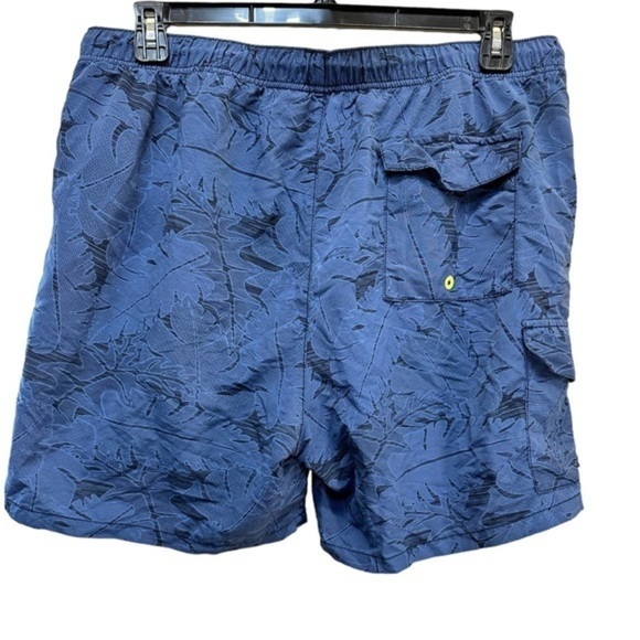 Tommy Bahama Relaxed Swim Shorts Blue in leafs - Picture 6 of 6